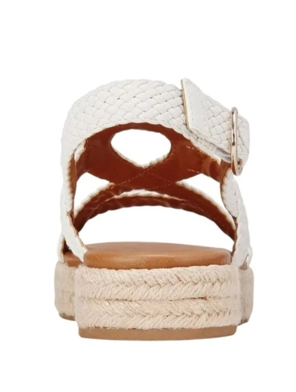 Style & Co. Ashland White Braided Platform Sandal